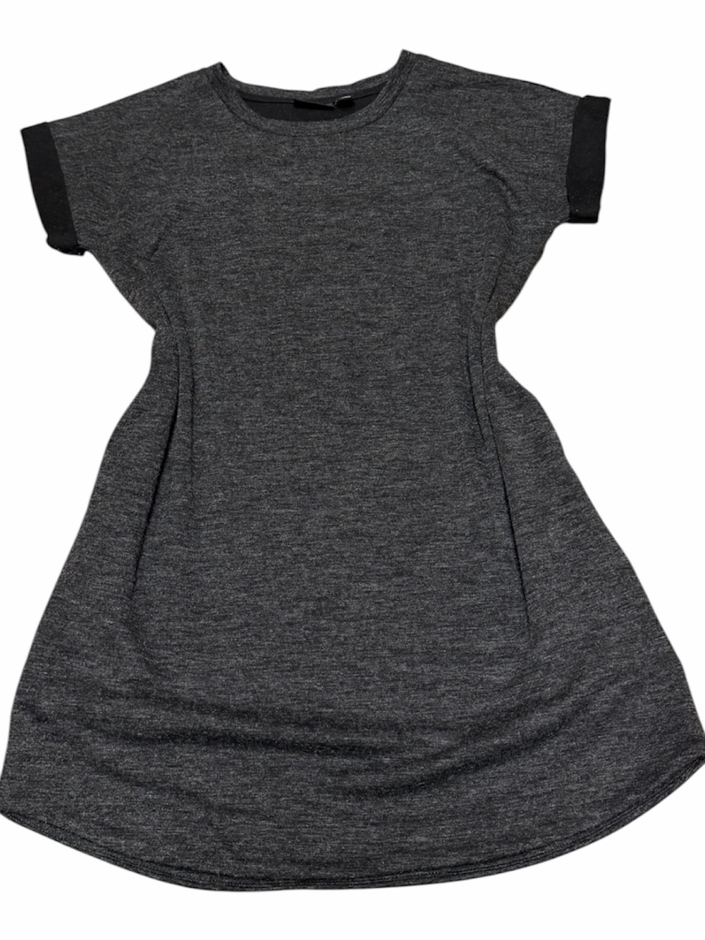 Adrienne Vittadini Heather Charcoal Short Sleeve Dress